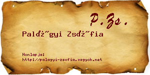 Palágyi Zsófia névjegykártya